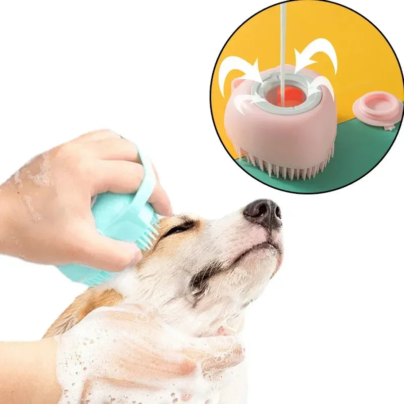 Silicone pet bath brush