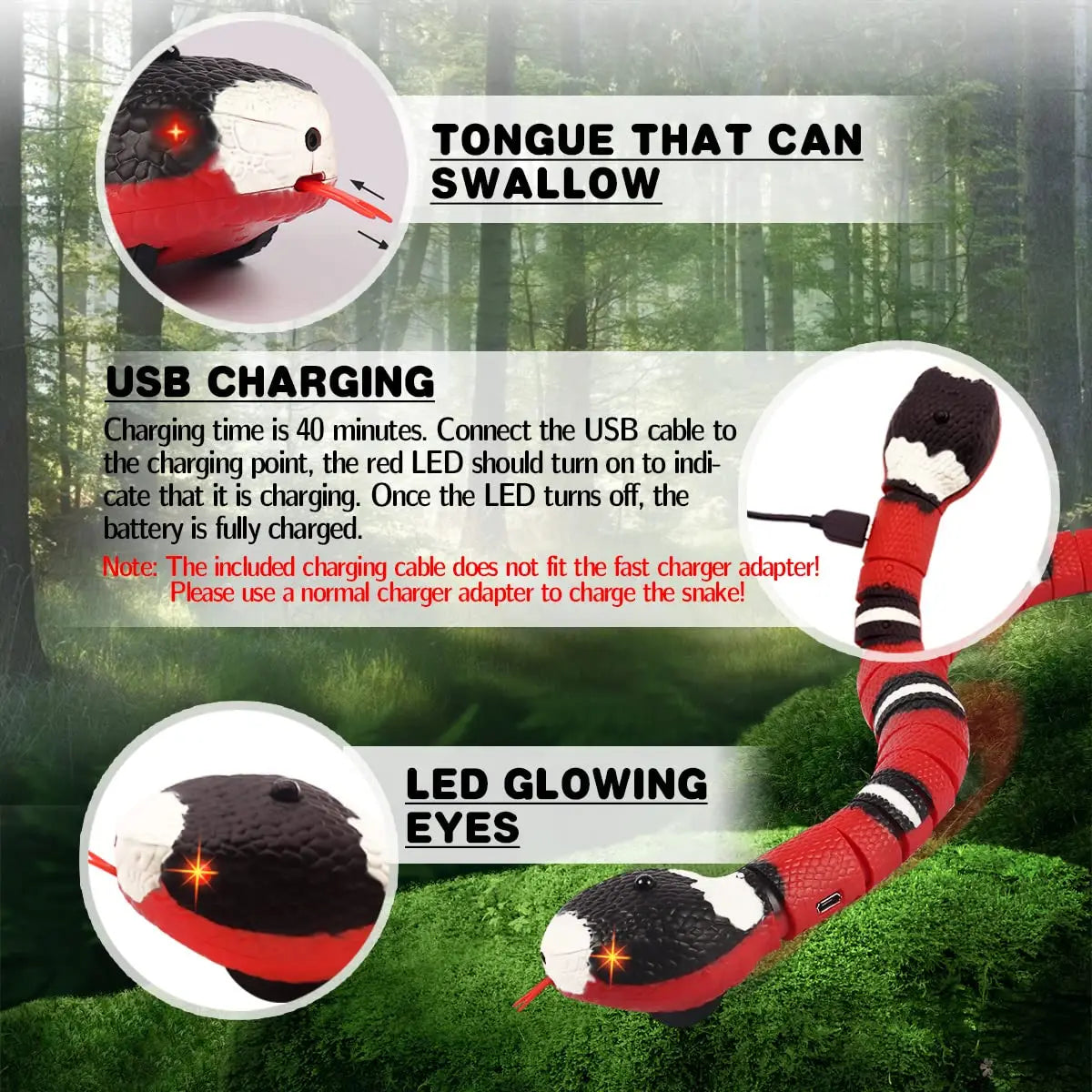 Fun toy snake for cats