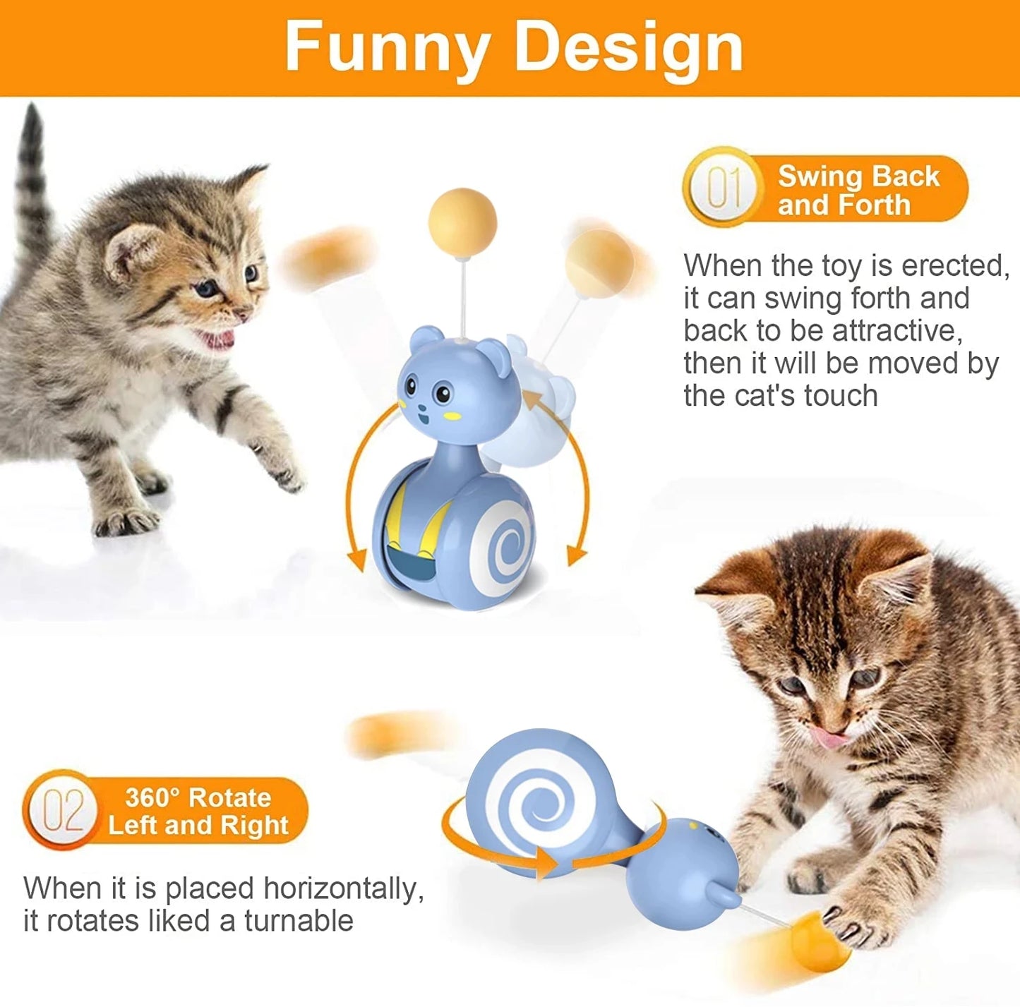 Automatic Cat Toy Tumbler Swing