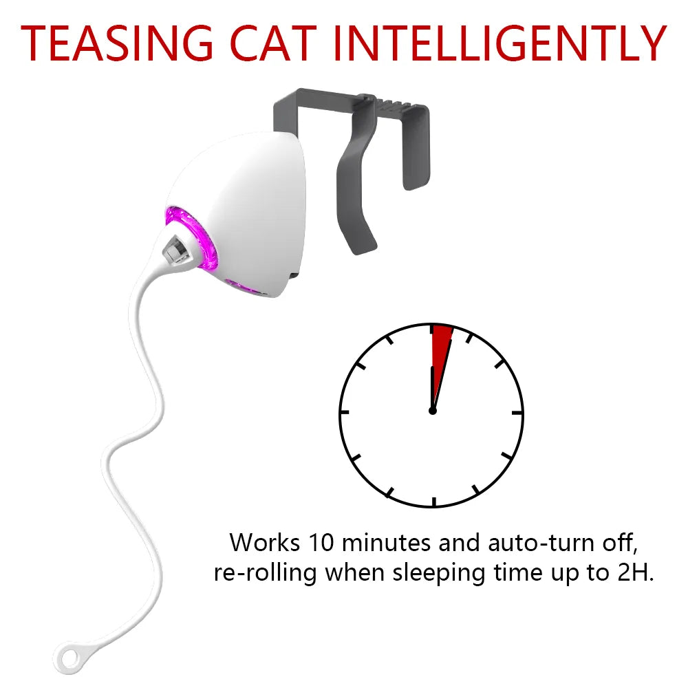 Automatic wind-up cat toy