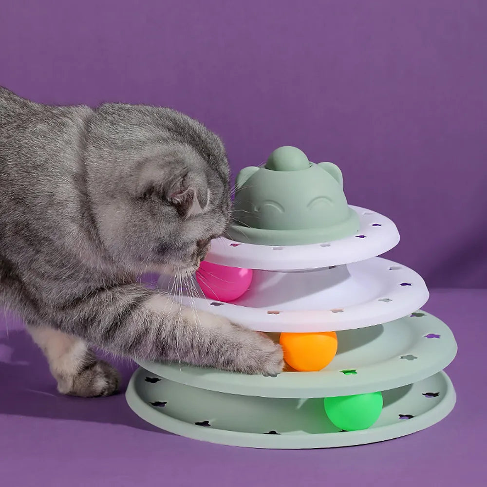 Cat toy tower with 4 levels