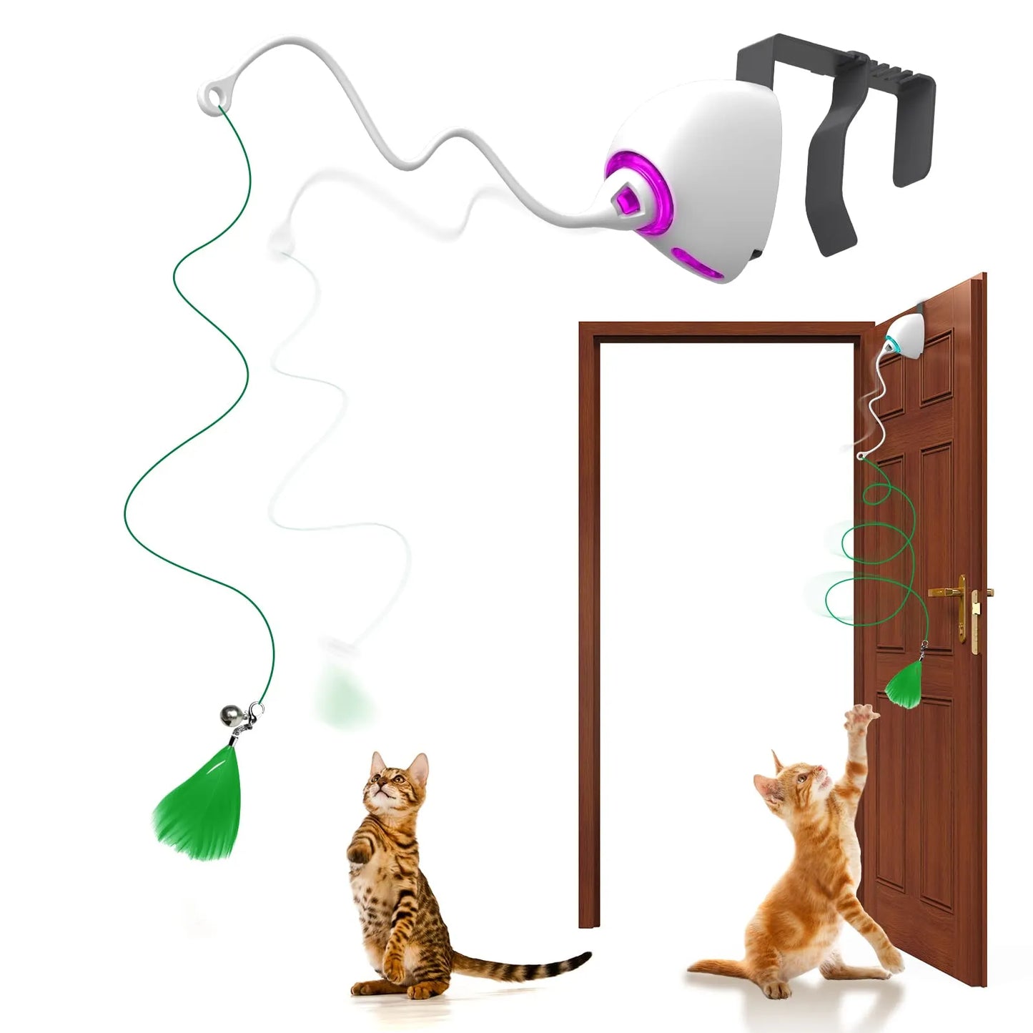 Automatic wind-up cat toy